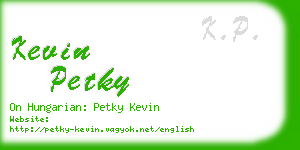 kevin petky business card